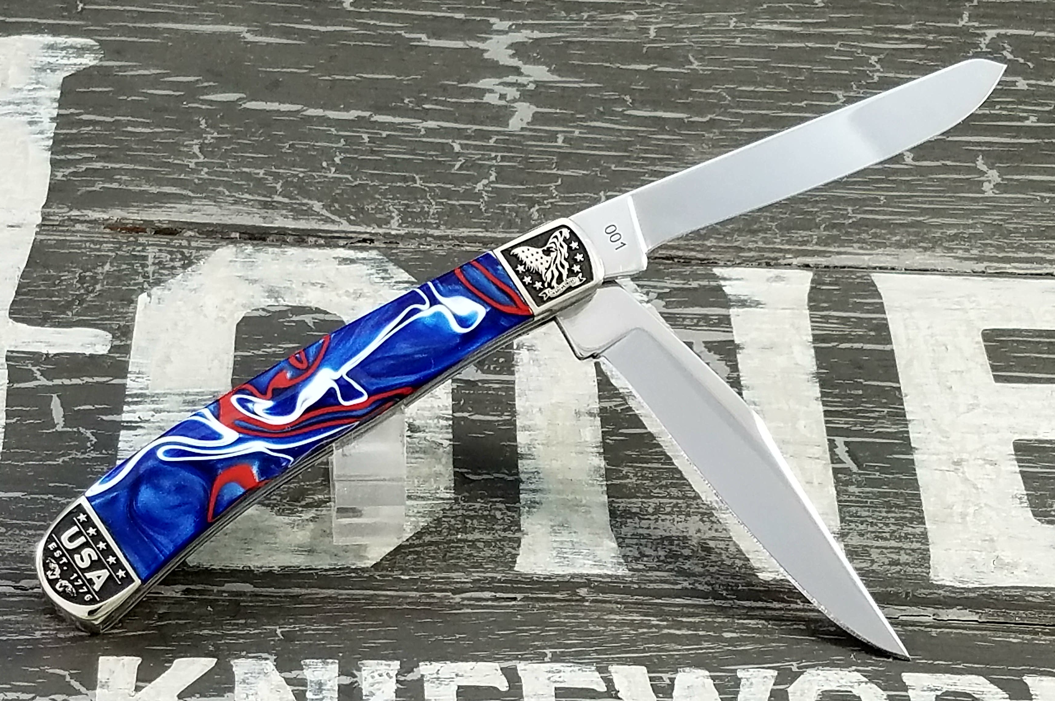 Custom Stone Knifeworks Trapper USA Series 9 Stone Knifeworks