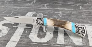 Customized Buck Knife 110 Folding Hunter Mammoth Edition 2