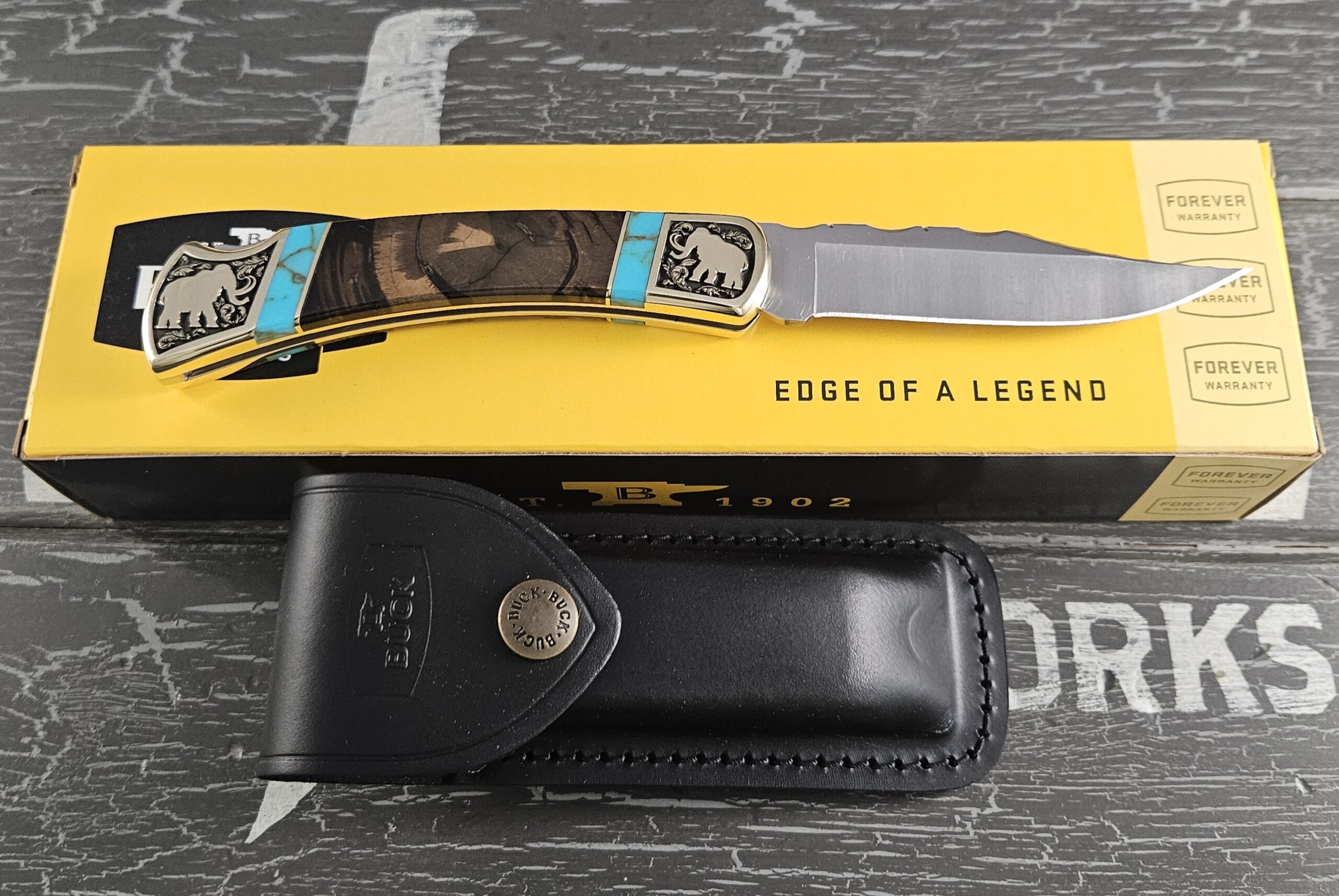Customized Buck Knife 110 Folding Hunter Mammoth Edition 4 - Image 3