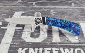 Customized Buck Knife 152 Ranger Blue Paua Shell