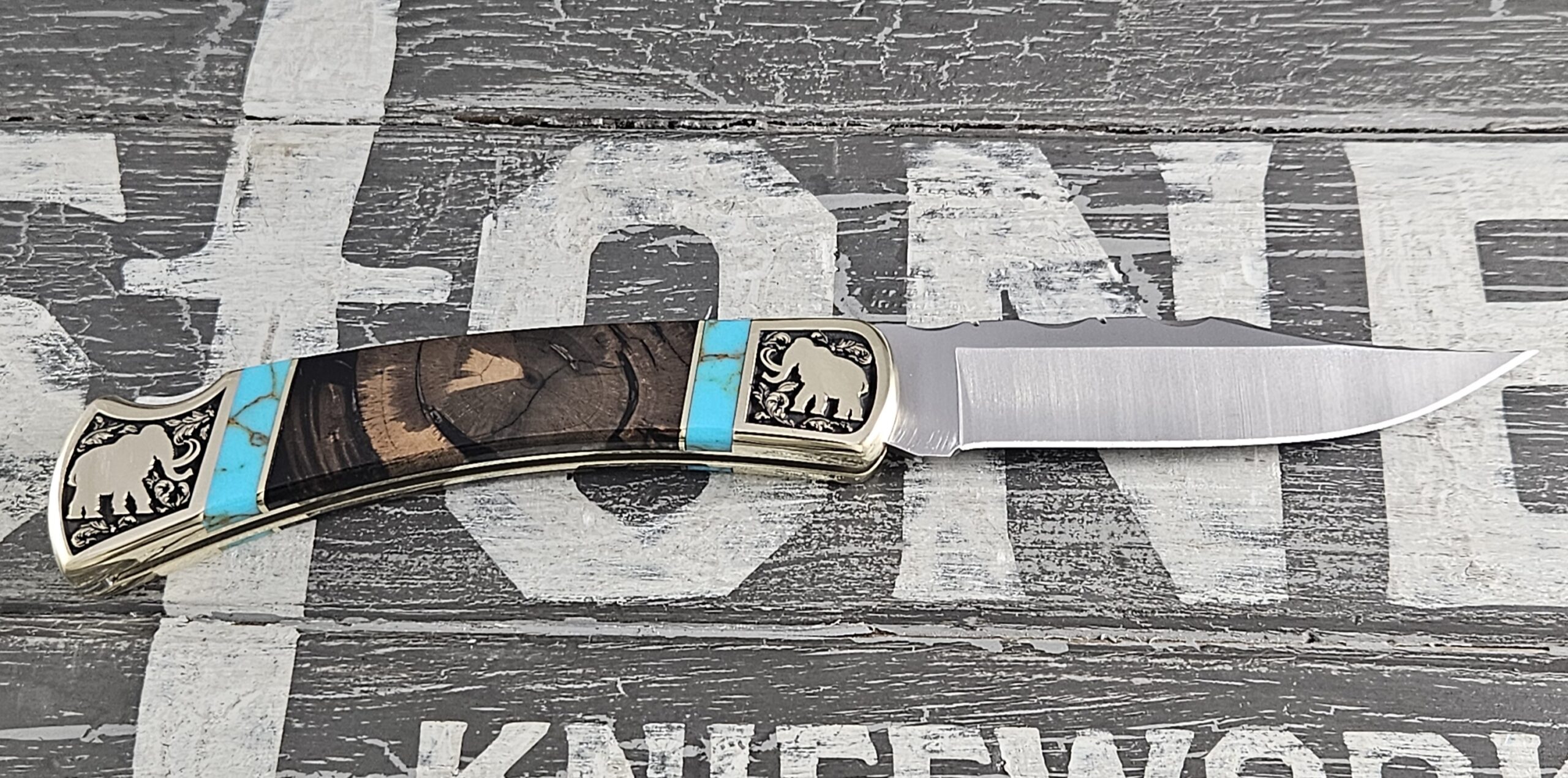 Customized Buck Knife 110 Folding Hunter Mammoth Edition 4 - Image 6