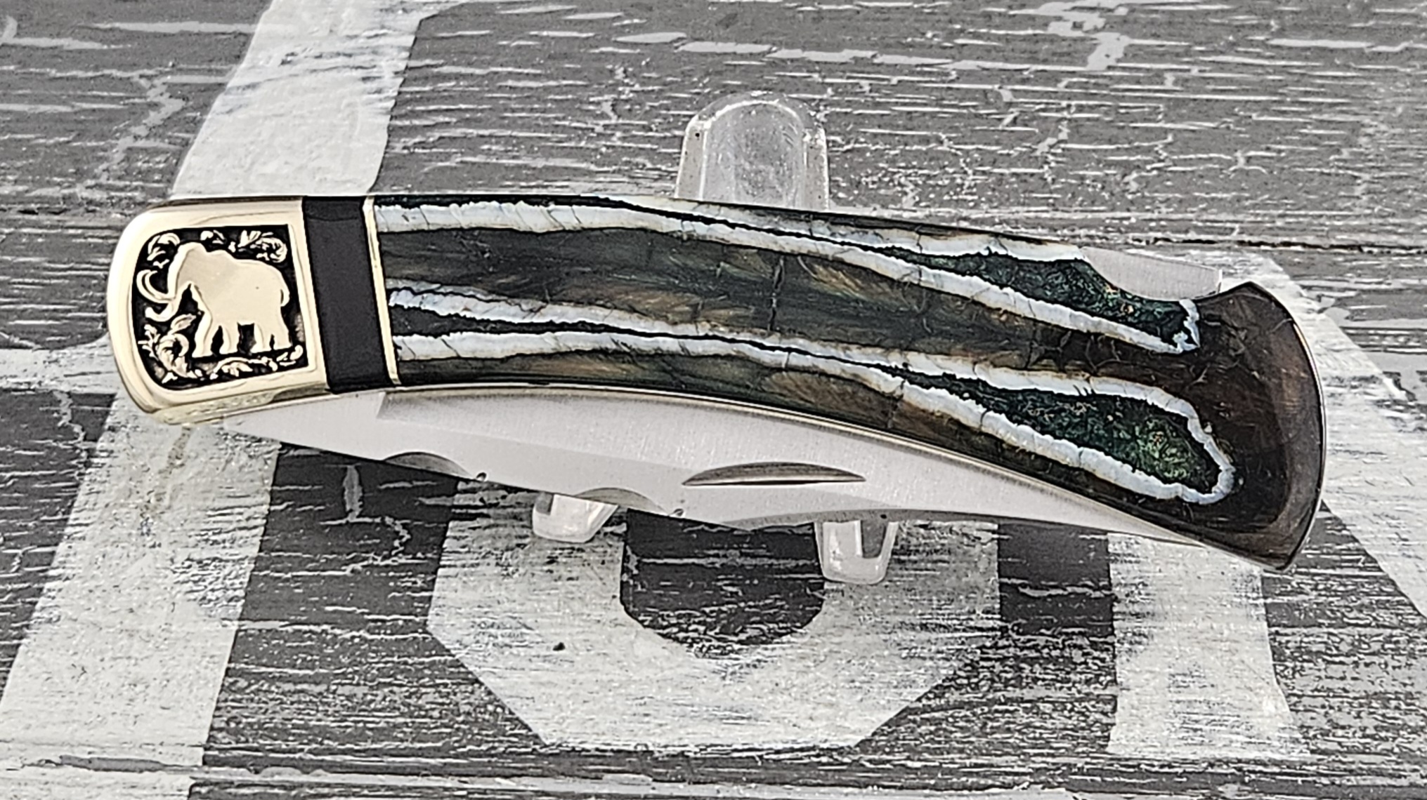 Customized Buck Knife 110 Folding Hunter Mammoth Edition 5 - Image 8