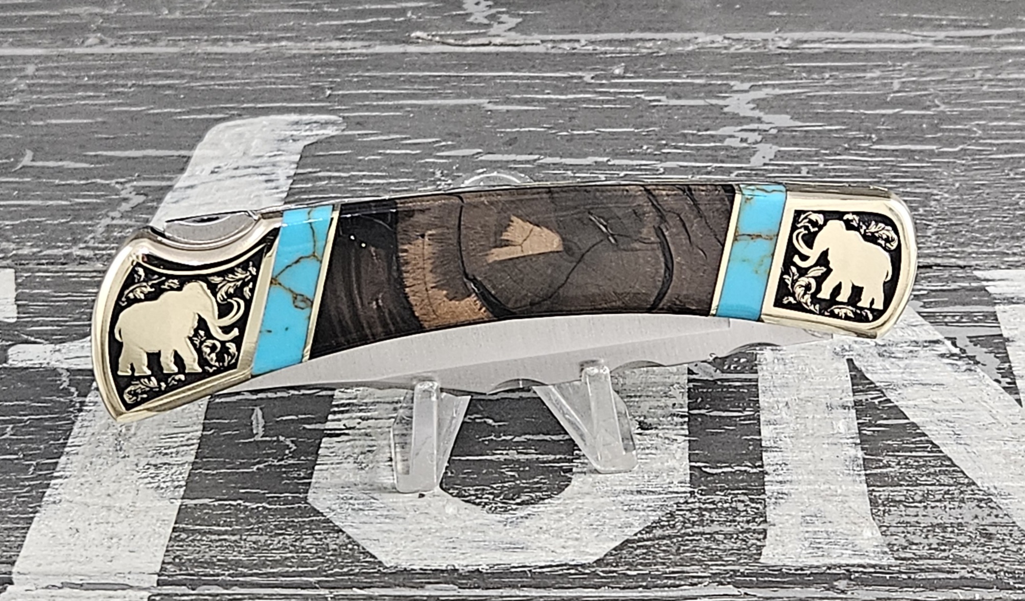 Customized Buck Knife 110 Folding Hunter Mammoth Edition 4 - Image 8