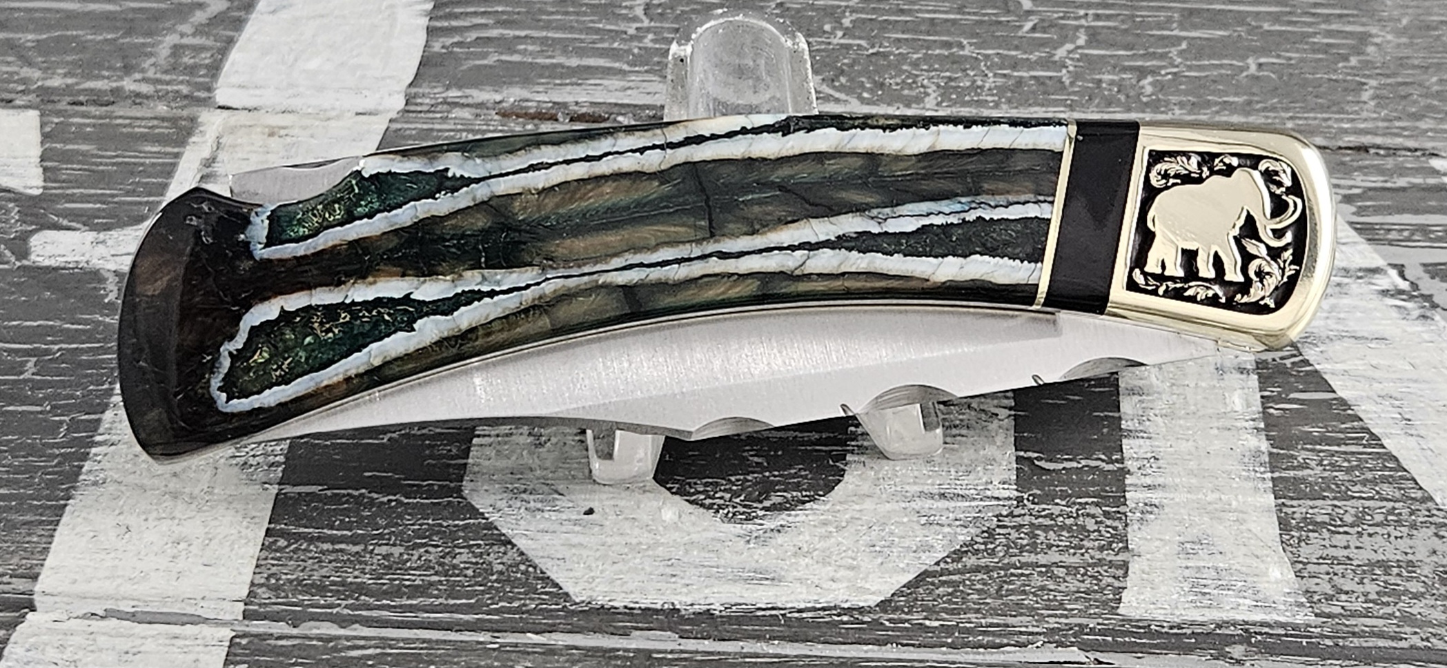 Customized Buck Knife 110 Folding Hunter Mammoth Edition 5 - Image 9