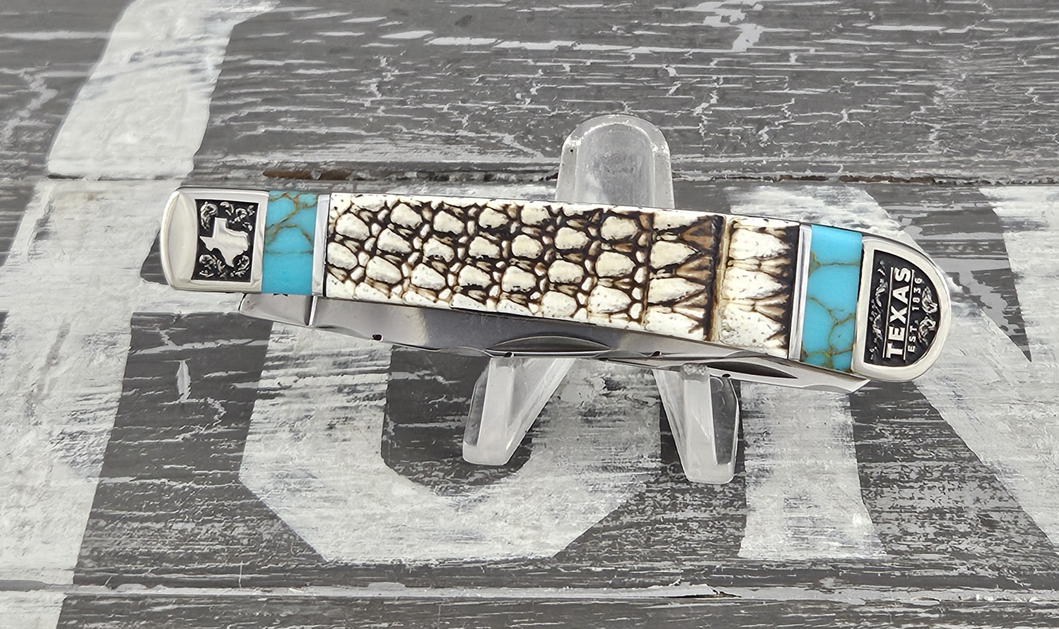 Customized Trapper Texas Edition Turquoise Armadillo Dots - Image 2
