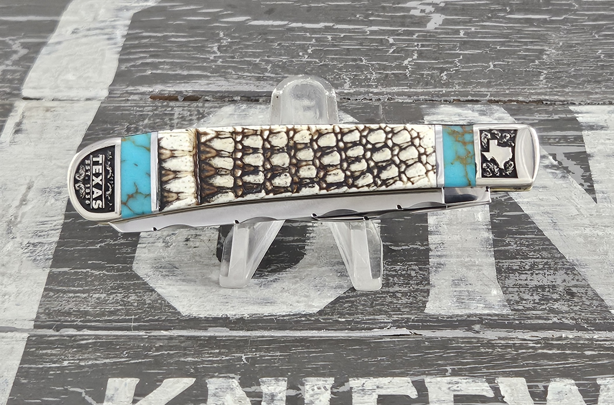 Customized Trapper Texas Edition Turquoise Armadillo Dots - Image 3